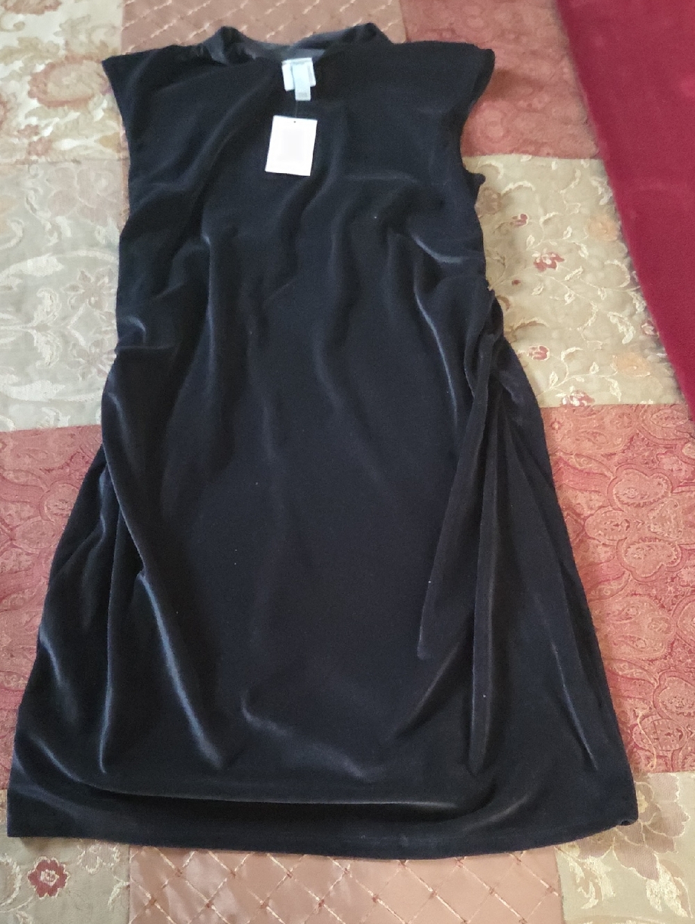 a new day Black Velvet Mini Dress